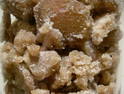 Candied ginger from ginger left over from making ginger ale. Waste not!